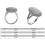 Women's 925 Silver Crystal Ring with Full Diamond Accent 2