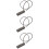 3Pièces Cadenas Câble Zinc Gris Combinaison 10000 Codes Antivol 10