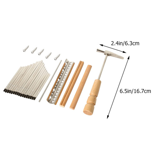1Σετ17 κλειδιών Kalimba DIY Κιτ σέλας γέφυρας κλειδιών για επισκευή ανταλλακτικών 2