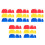 45Pcs Assorted Color Plastic Paint Set for DIY Art Home Use 6