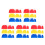 45Pcs Assorted Color Plastic Paint Set for DIY Art Home Use 10