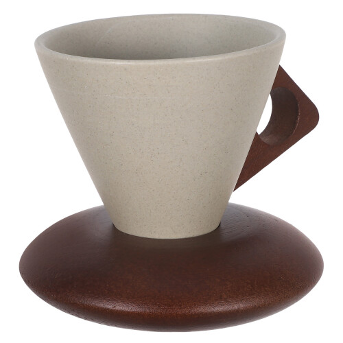 2Sets Assorted Color Artistic Ceramic Coffee Mugs Funnel Shaped Design 1