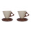 2Sets Assorted Color Artistic Ceramic Coffee Mugs Funnel Shaped Design 4