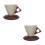 2Sets Assorted Color Artistic Ceramic Coffee Mugs Funnel Shaped Design 6