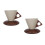 2Sets Assorted Color Artistic Ceramic Coffee Mugs Funnel Shaped Design 7
