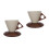 2Sets Assorted Color Artistic Ceramic Coffee Mugs Funnel Shaped Design 8