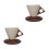 2Sets Assorted Color Artistic Ceramic Coffee Mugs Funnel Shaped Design 9
