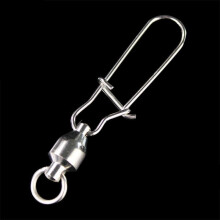 (0# 24mm)50pz Cuscinetto a Sfera Acciaio Inox Pesca Girevole con Serratura Snap Doppia Serratura Snap