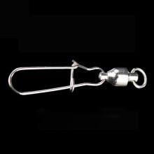(3# 34mm)50pc Stainless Steel Ball Bearing Fishing Swivel With Lock Snap Dual Lock Snap