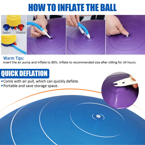 Anti-Burst Inflatable Exercise Ball for Pregnancy, Pink 1