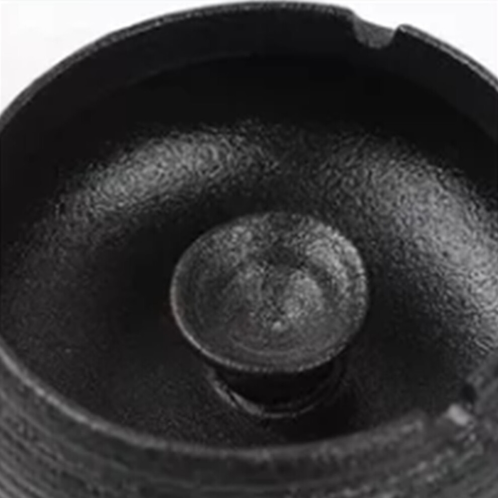 Ceramic Windproof Ashtray With Lid - 11X8cm, 380G Black 9441389573012