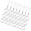 32Pcs Reflective Bird Discs Silver Acrylic Spiral for Garden 3