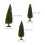 30Pcs Miniature Trees Green Plastic Pine for Train Diorama Scenery DIY 2