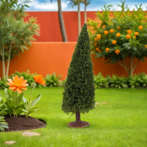 30Pcs Miniature Trees Green Plastic Pine for Train Diorama Scenery DIY 2
