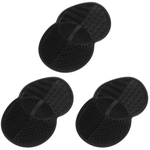 3Pcs Black Silicone Cleaning Pads for Makeup Brush Tools 2