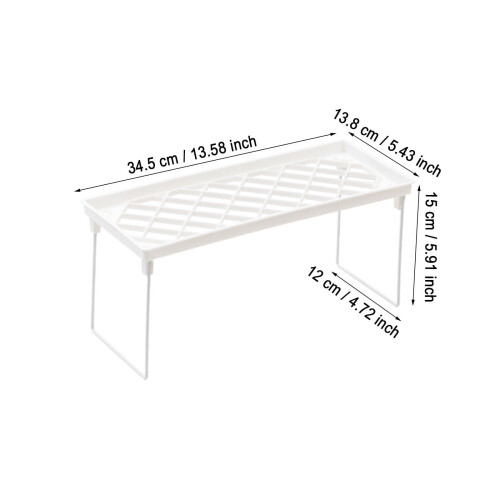 Expandable, Stackable, Foldable & Adjustable Cabinet Shelf Rack – Compatible with Kitchen, Pantry, Under Sink, Countertop 1