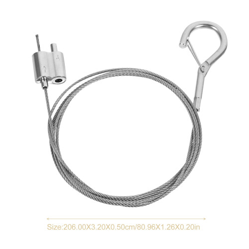 2 Pcs Removable Frame Hanging Hooks Wire Rope Locker Compact Picture Hangers 1