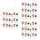 348Pcs Miniature Plastic Trees Assorted Colors for DIY Model Landscape 4