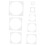 8 Pcs Plastic Stencils Reusable Circle for Painting Child White 5