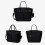 Borsa termica da donna riutilizzabile con tracolla e tasche laterali - Nera 3
