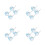 16Pcs Sky-Blue Baby Push Cart Replacement Plastic Rubber Wheels 10