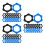 60Pcs Elastic Silicone Mic Protector Rings Anti-Drop Hexagonal Design 7