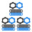 60Pcs Elastic Silicone Mic Protector Rings Anti-Drop Hexagonal Design 8