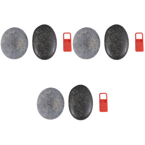 3Sets Drawing Painted Stones with Bracket Assorted Colors for DIY Art 2