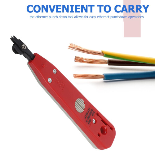 Ethernet Punch Down Tool Multi-Functional Crimping Punch Down Computer Cable Insertion Tool for Homes and Offices Wiring 2