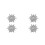 4Pcs Silver Star Shape Button Covers Decorative Clip-on for Jackets 7