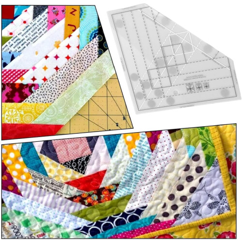 Grids Quilt Ruler, Acrylic Mini Pineapple Trim Tool Scale Quilting Ruler for Quilt Sewing Pattern Design, Drafting, Fabric Cutting, Pattern Making 2