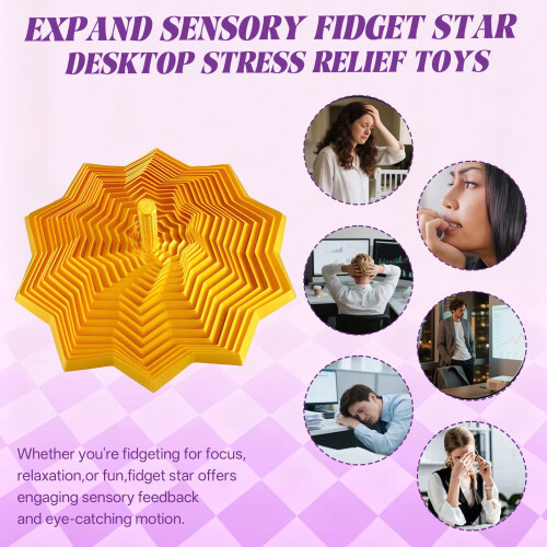 Αισθητηριακό Fidget Star, τρισδιάστατα εκτυπωμένα Fidgets, παιχνίδια Fidget για ανακούφιση 2