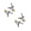 4Pcs Plastic Beverage Spout Tap Silver with Ergonomic Handle for Home 4