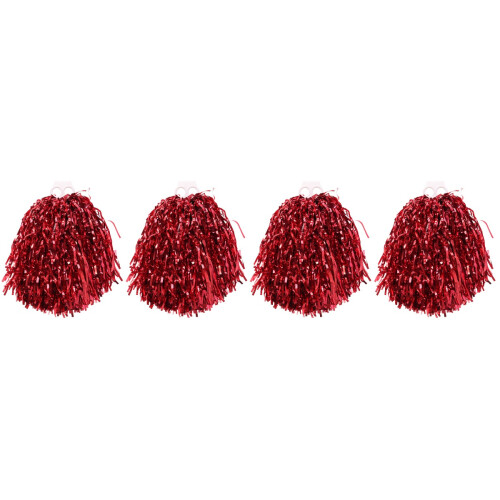 2Paren Paar Cheer Pom Poms Met Comfortabele Plastic Ring 2