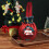Saco de presente com cordão, compatível com o tema Natal, da Apple. Bolsa de tecido sazonal para embalar doces e guloseimas. 4
