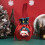Saco de presente com cordão, compatível com o tema Natal, da Apple. Bolsa de tecido sazonal para embalar doces e guloseimas. 5
