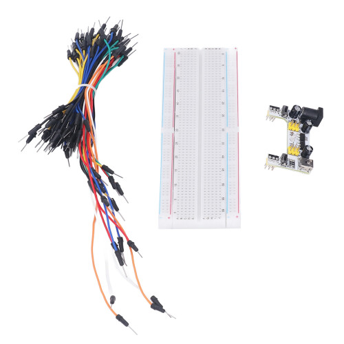830 Tie Points Breadboard Kit for DIY Projects, 12V Power Supply White 2