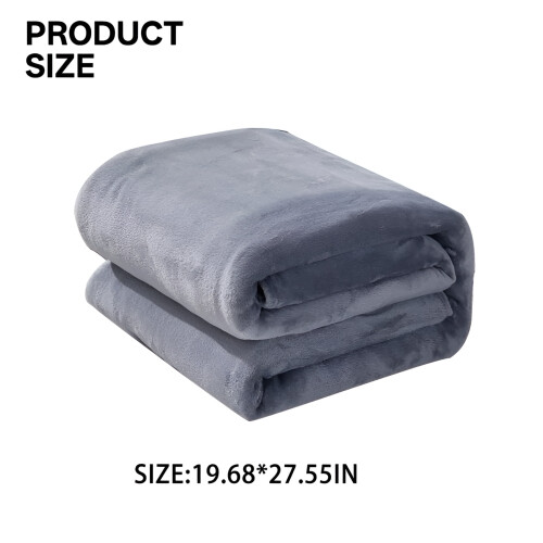 AUQ Cotton Throw Blanket Queen Size Grey 1