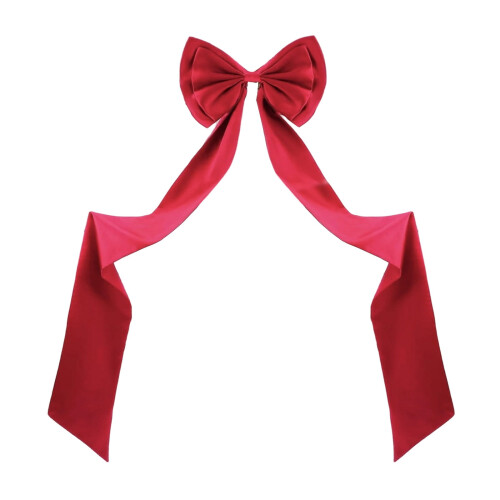 Large Red Satin Bow Decoration 75 x 18 in 1