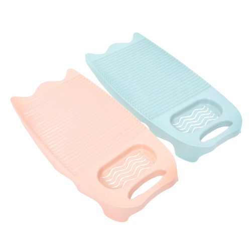4Pcs Portable Plastic Washboard with Soap Holder Multi Use 1