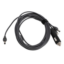 Câble d'alimentation DC pour satellite 3-en-1, noir, 12 V–24 V, 3 m