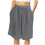 Shorts femininos lisos e folgados 2