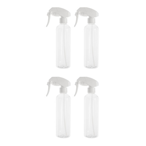 4Pcs Clear Plastic Spray Bottles Easy Press Trigger for Liquid Use 1