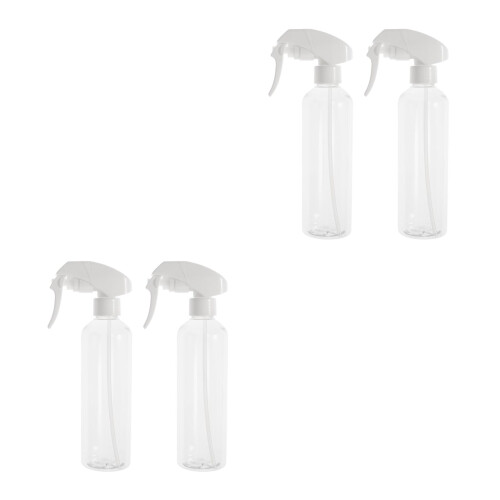 4Pcs Clear Plastic Spray Bottles Easy Press Trigger for Liquid Use 2