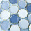 Πιάτα μιας χρήσης για πάρτι Dusty Blue Gradient 7", με χρυσή ακμή – Συμβατά με την Γιορτή 4