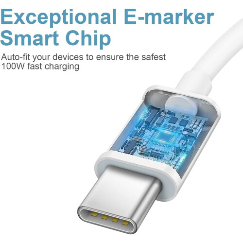 USB-C Väggladdare Snabbladdning 3-pack 1,8 m Sladd 1