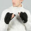 Ζεστά γάντια για χειμερινά Polar Fleece με μισό δάχτυλο, μαύρα, μέγεθος ενηλίκων, ένα 7