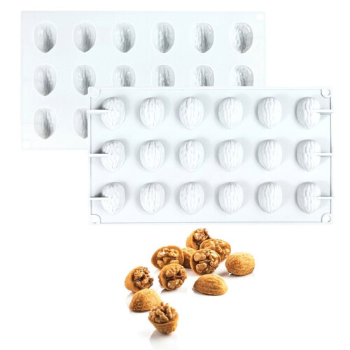 Walnut Shell Silicone Mold Pudding Chocolate Mould Soap Candle Molds Cake Decorating Tools Kitchen Baking Supplies 2