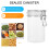 750 ml plastic graanbewaarpot met sluitklem 5