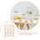 Wooden Hexagonal Table Numbers 20 pcs Beige 3